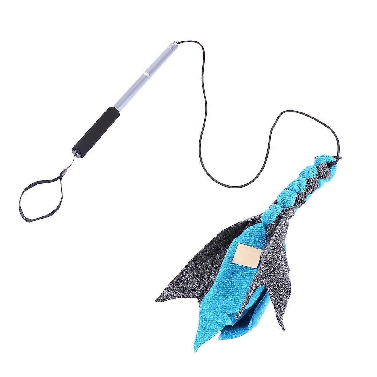 Interactive Flirt Pole For Dogs Creative Bite Toy Pets Daily Playtime Grey Prevent Scratching 1 Set