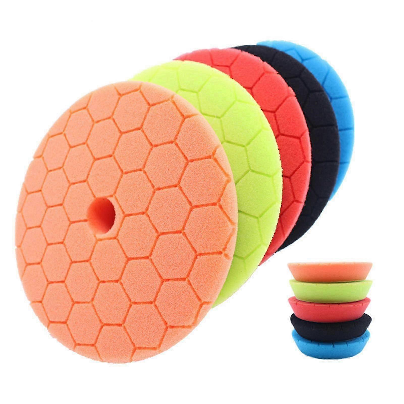 6-Inch Large Sponge Buffing and Polishing Pads Set of 5