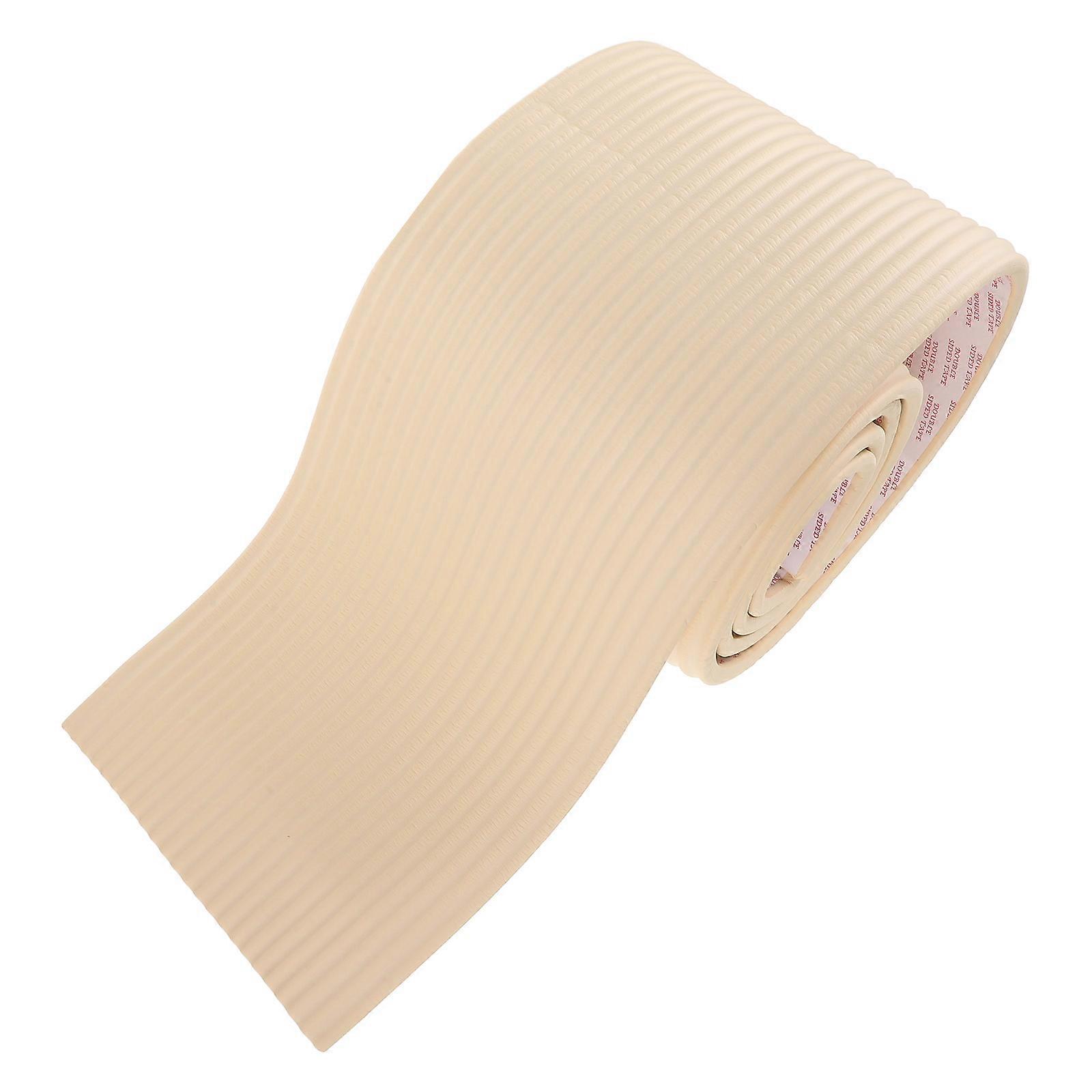 Scratch Prevention Rubber Wall Trim Moulding For Industrial Settings 200X19.5X1CM Beige 1Pcs