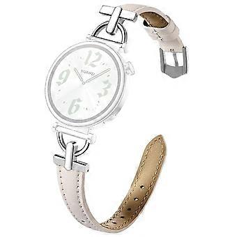 För Huawei Watch GT 5 46mm / Samsung Galaxy Watch3 45mm Band 22mm Äkta Cow Läder Klockarmband med D-formad kontakt