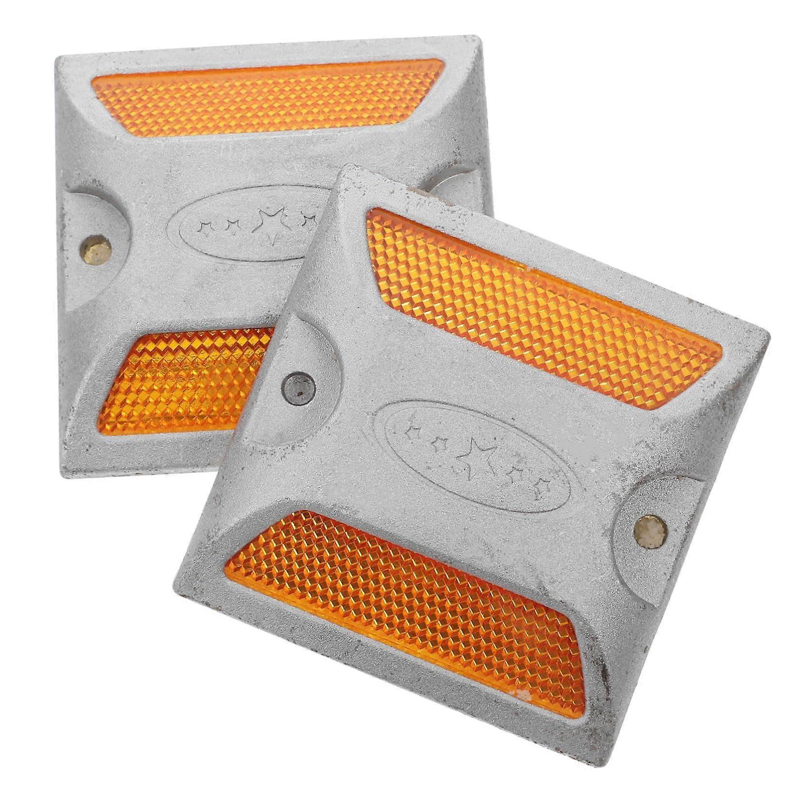 Driveway Reflectors 2 Pack Reflective Road Markers Safety Warning Sign Sturdy Easy Install Visibility
