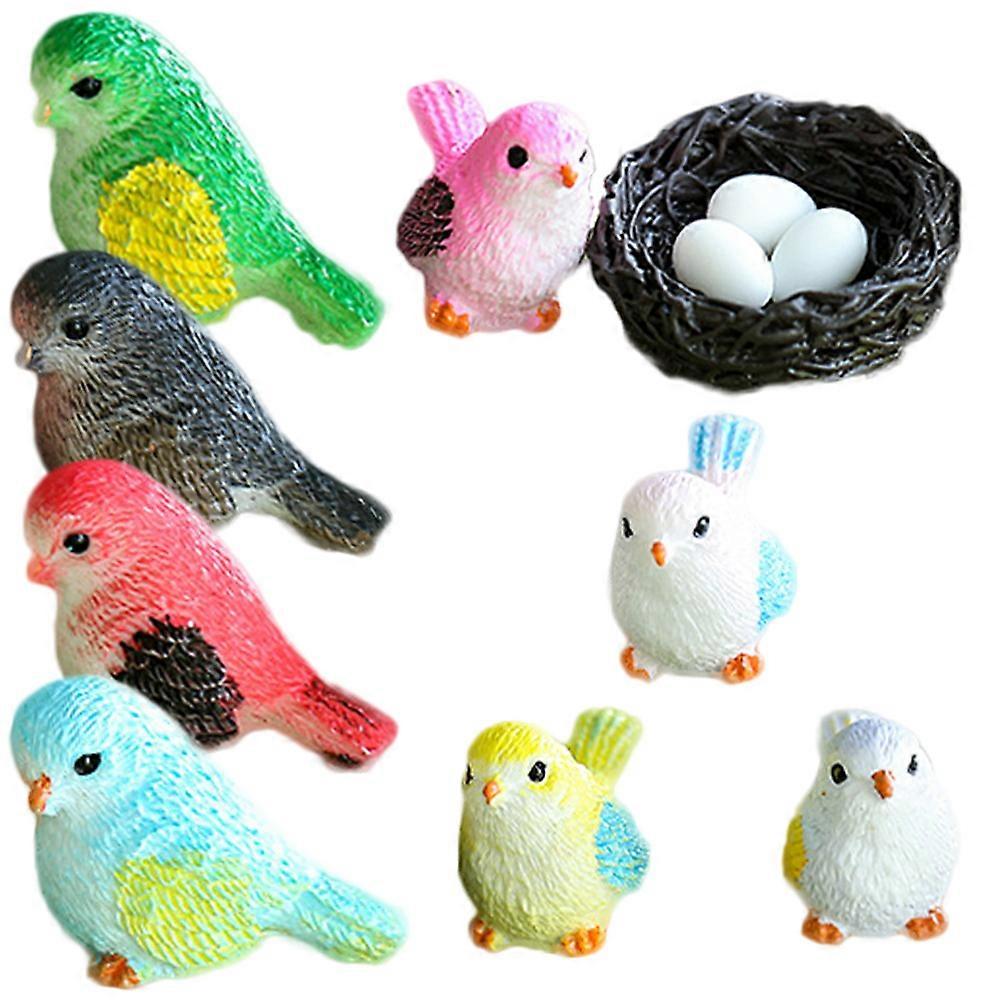 Miniature Nest Eggs Easter Decorative Micro Landscape Ornaments 2Sets