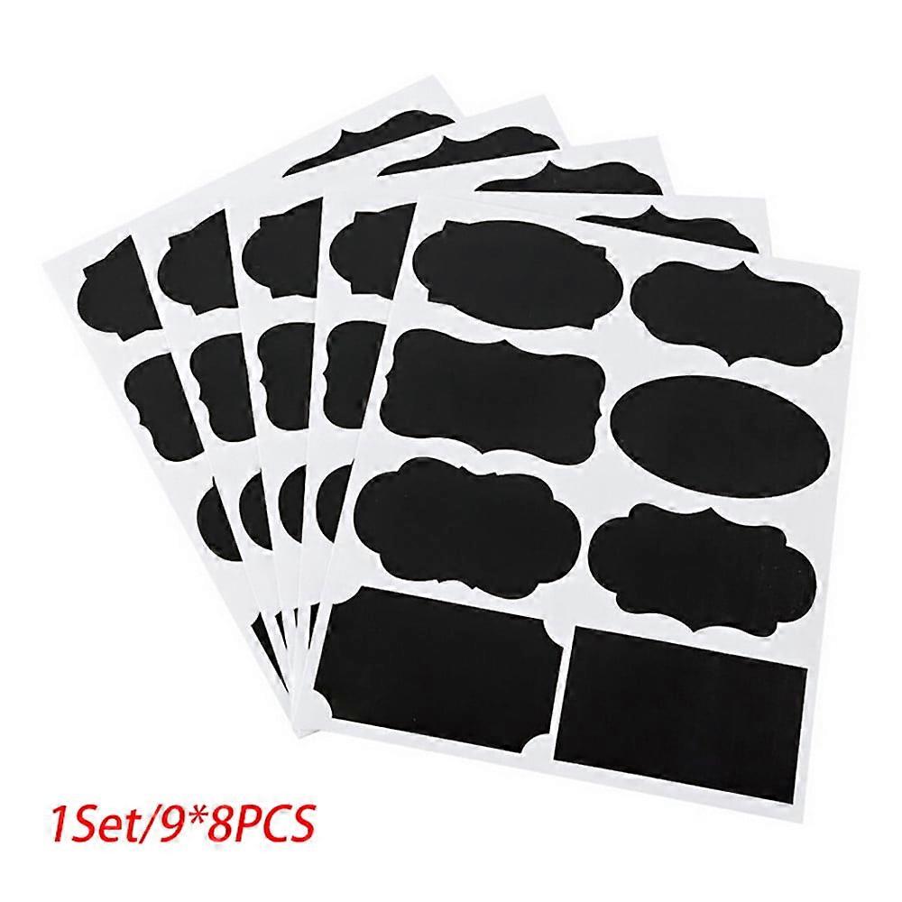 72Pcs Well Made Blackboard Sticker Kitchen Candy Jar Organizer Labels