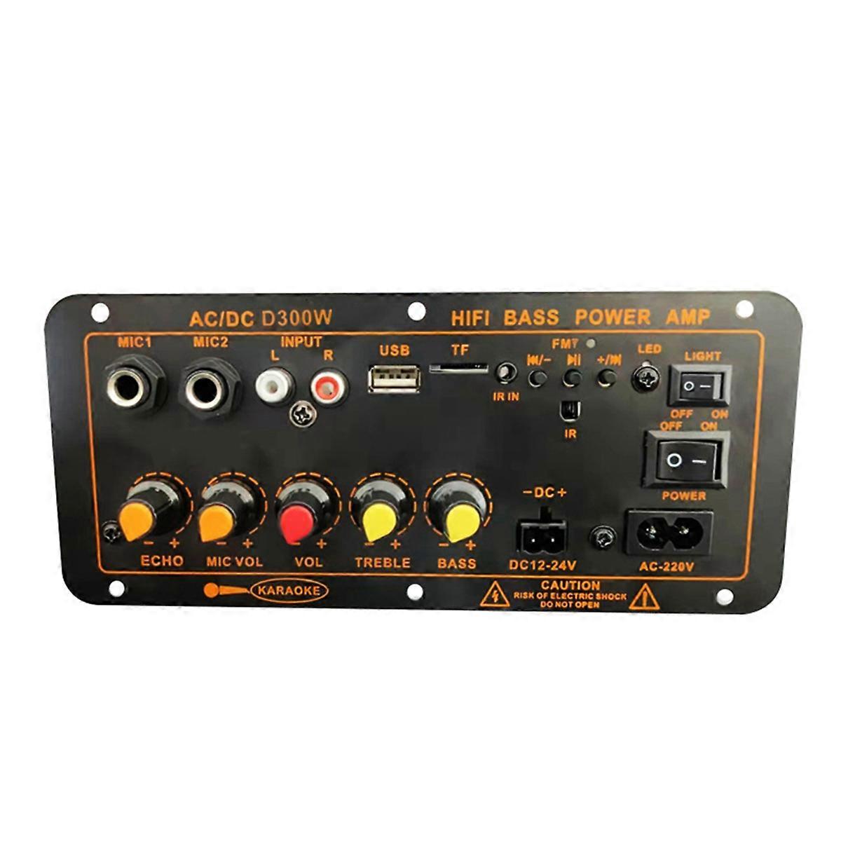 300W Amplifier Board Car Bluetooth 5.0 MP3 Amplifier Board EU Plug
