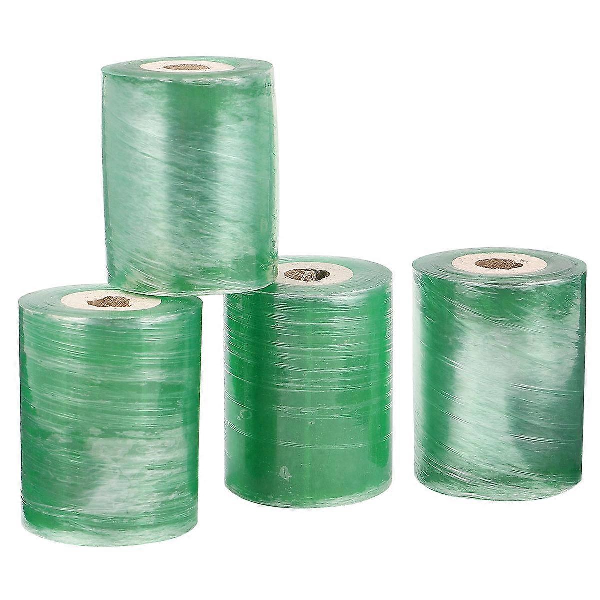 Transparent Grafting Film 4 Rolls For Farm Use Green Self-Adhesive Flexible Tape For Budding
