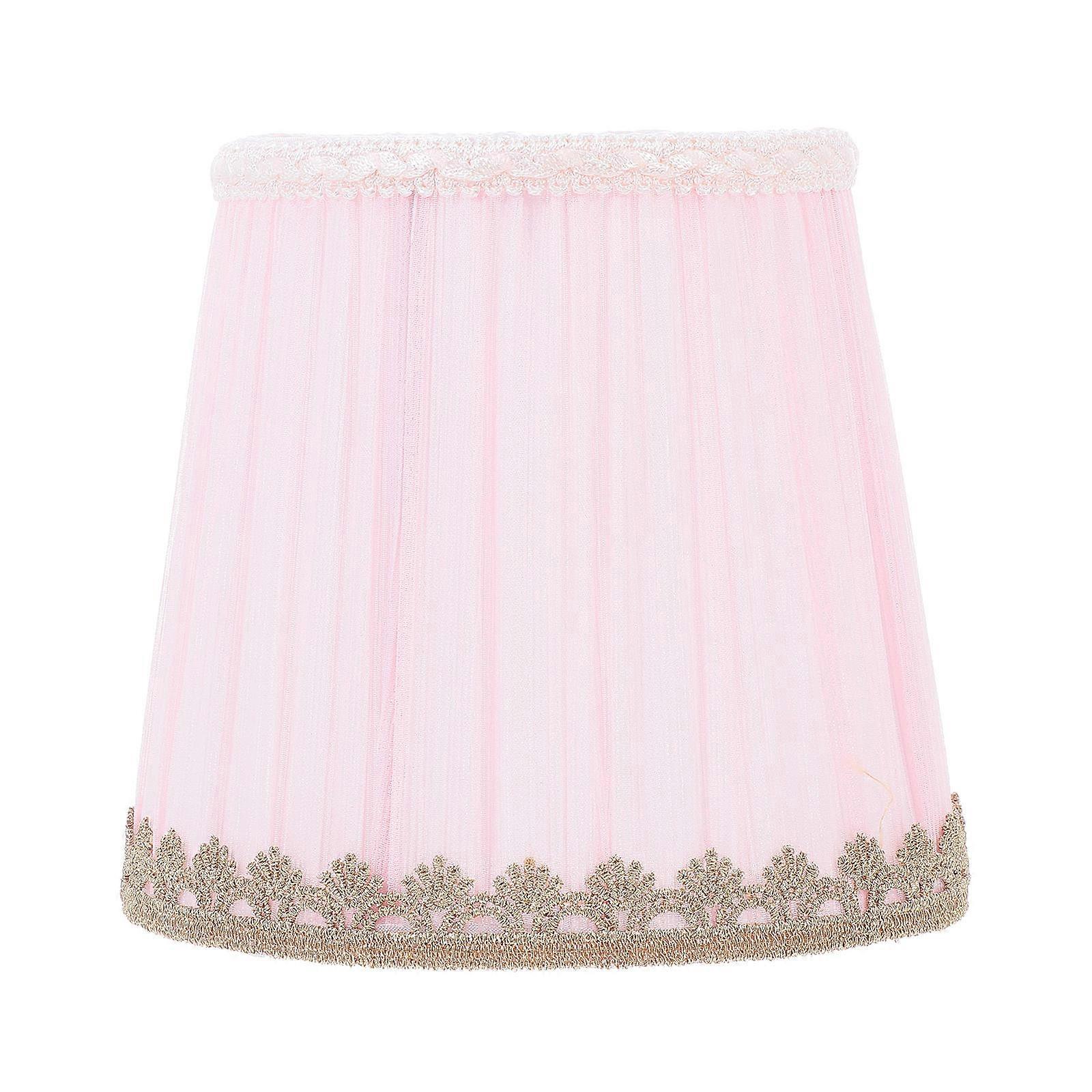 Pink Ceiling Lamp Cloth Lampshade for Home Use 2Pcs Set