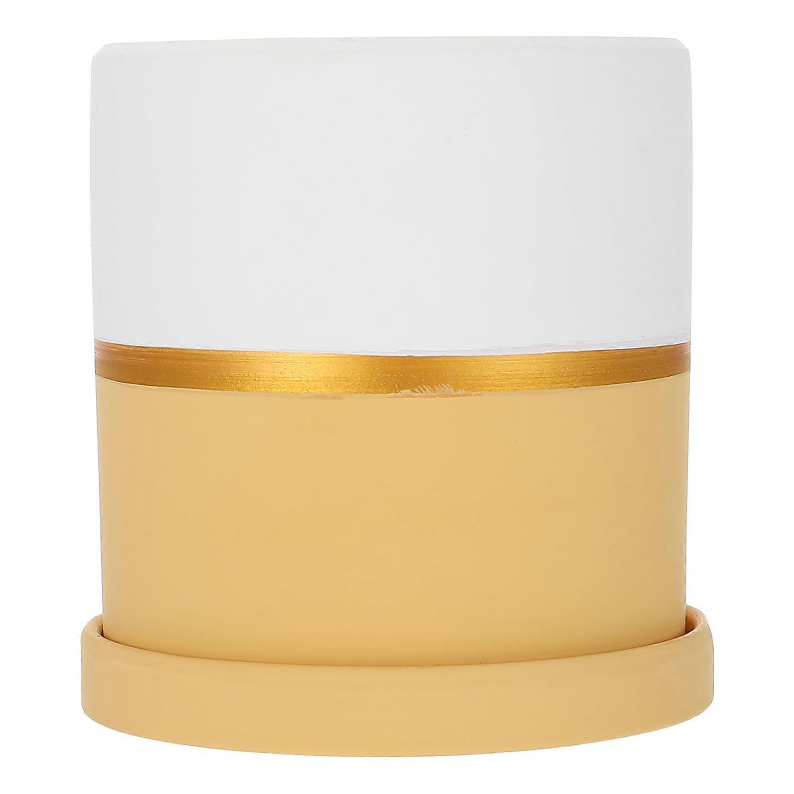 Desktop Flowerpot for Succulent Planting 2Pcs Pink Ceramic Containers