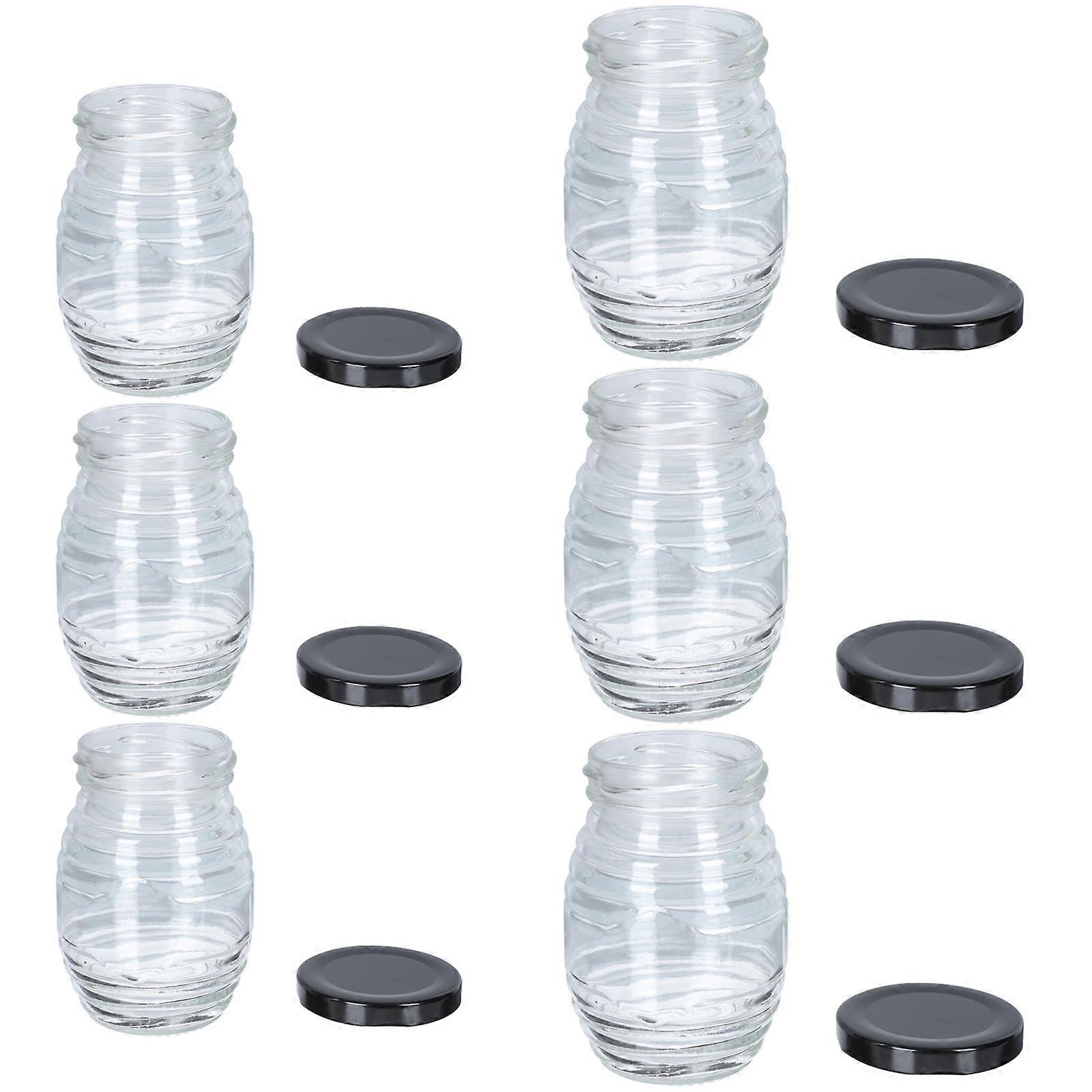 12Pcs Transparent Glass Bottles for Storage Use Practical Jam Dispensers
