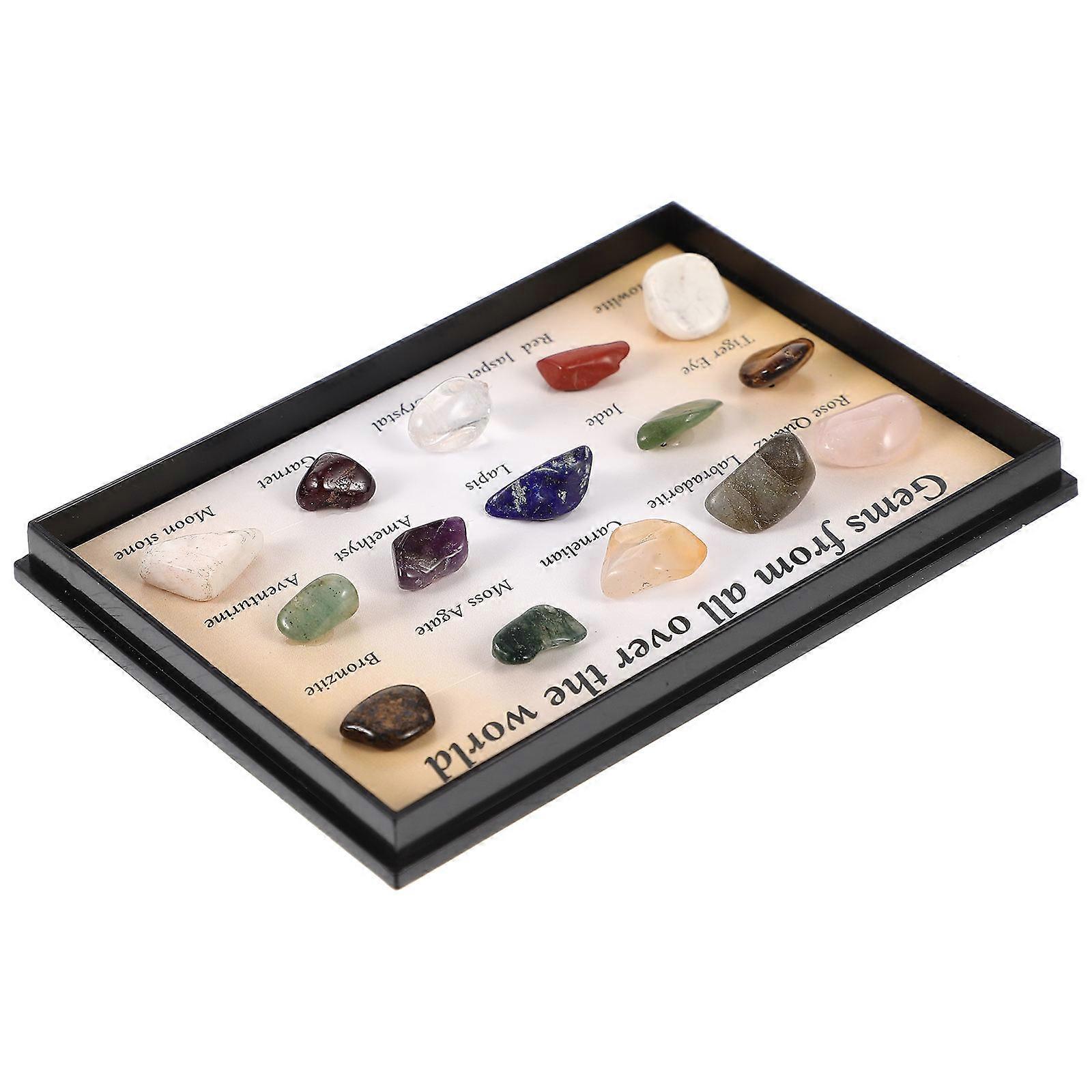 Mineral Irregular Stone Decor Natural Stone Ornament Assorted Color Educational Use 8.5x6.3cm Teaching Material 1 Set