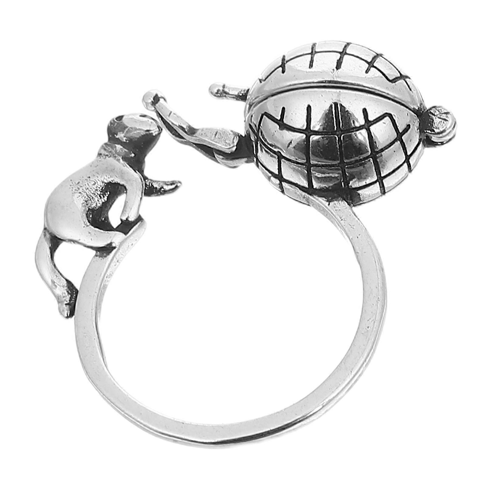 Portable Mini Locket Ring Cat Jewellery for Decoration 4Pcs Adjustable Aromatherapy