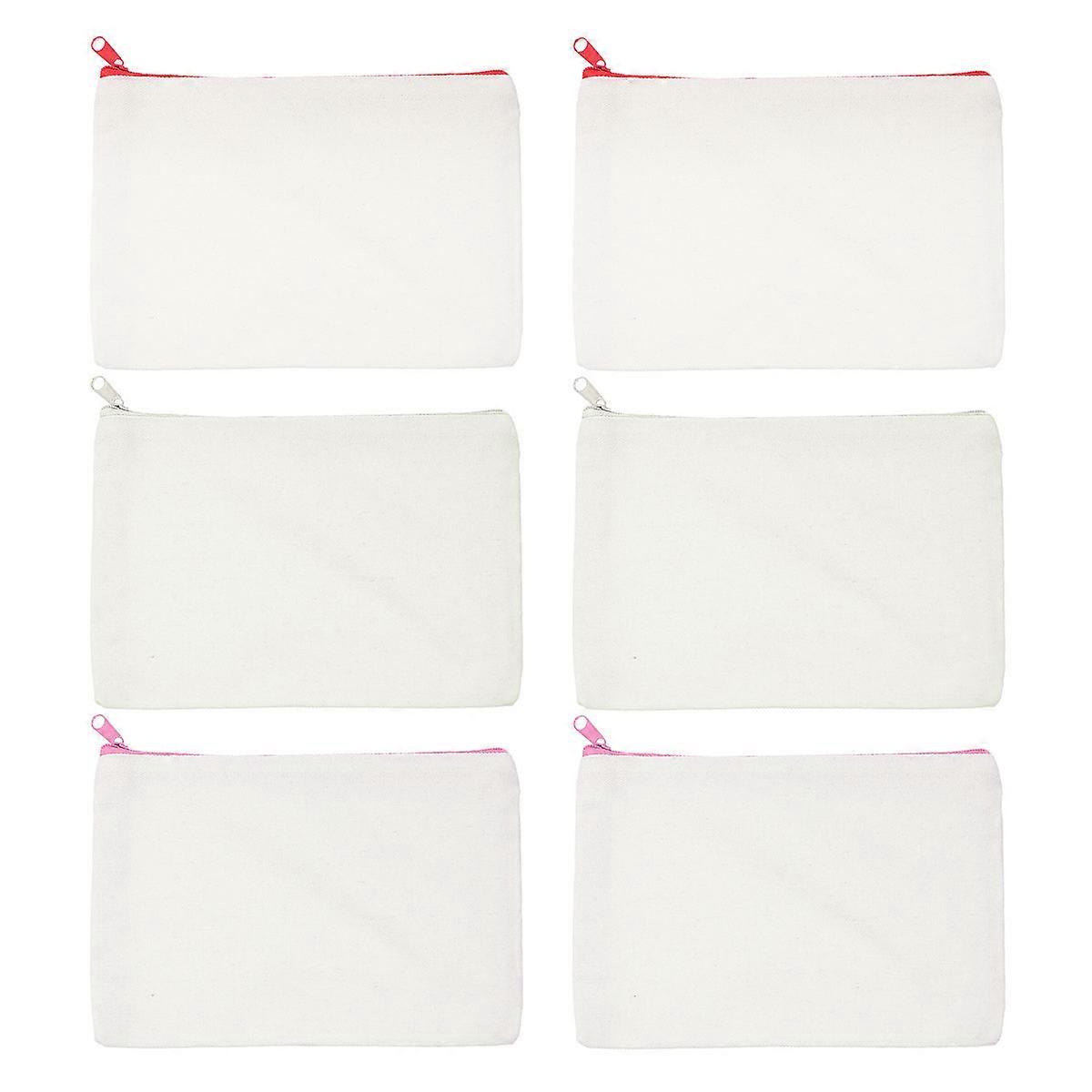 White Pencil Case Canvas for School Use 36Pcs Spacious Pencil Box