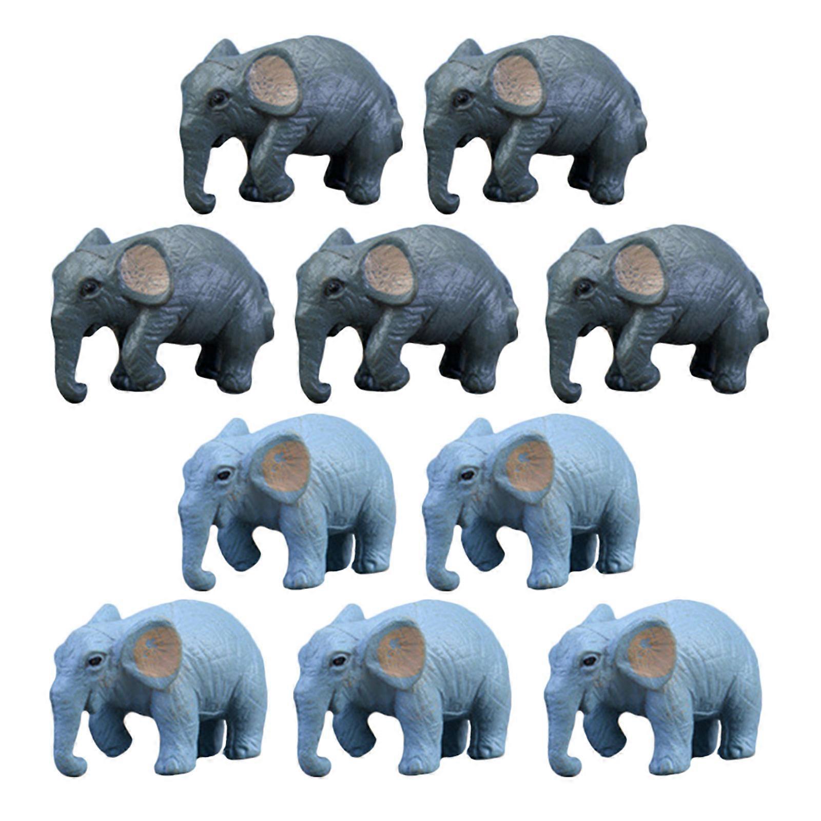 Small Plastic Animals Elephant Toy for Decor 40Pcs Mini Figurines Set