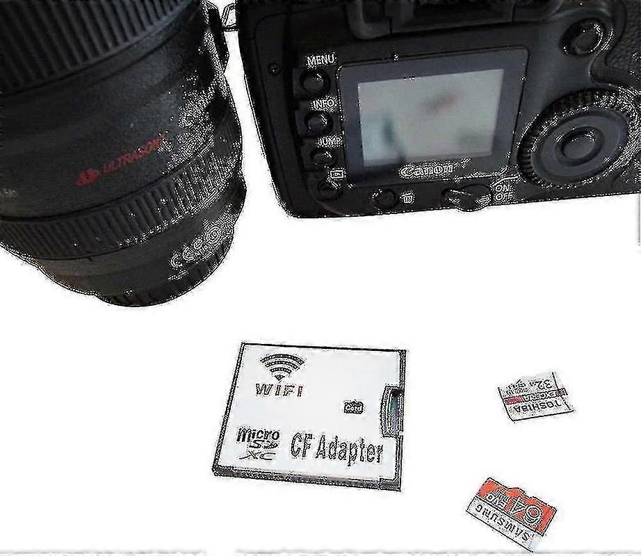 Micro Sd Card Tf To Wifi Cf Compactflash Memory Card Adapter For Dslr Camera