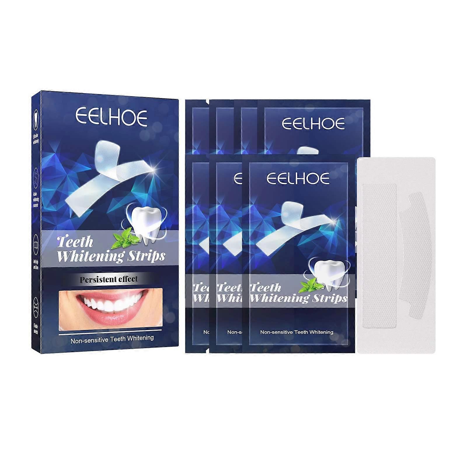 Whitening Zahnstrips, Zahnpflegestrips, Fleckenentfernung, Zähne aufhellen, Zahnstein reinigen, Zahnfleckenpflegestrips, 7 Stück pro Box