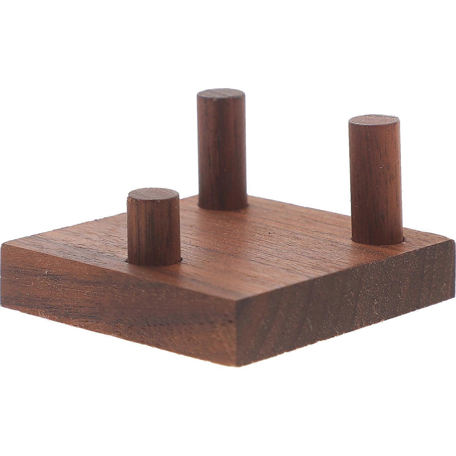 Wooden Mineral Display Holder 2Pcs Square Stand Perfect For Indoor Display Of Rocks And Corals