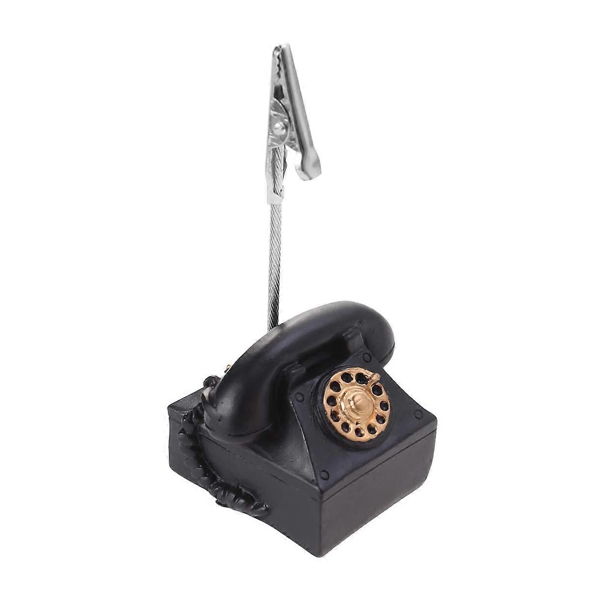 Table Decoration Clip Folder for Holding Use 3Pcs Black Resin