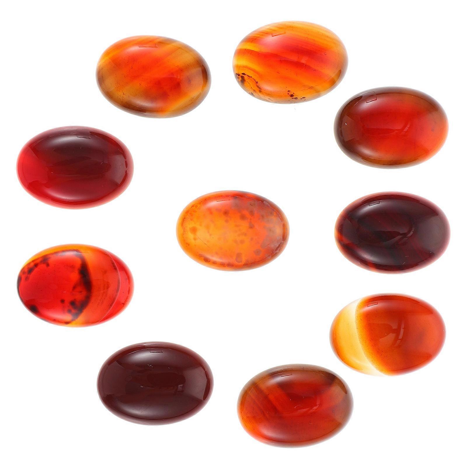 20 Pcs Natural Flat Back Cabochons Beads Crafted From Stone Ideal For Jewelry Making And DIY Accessories In Assorted Color