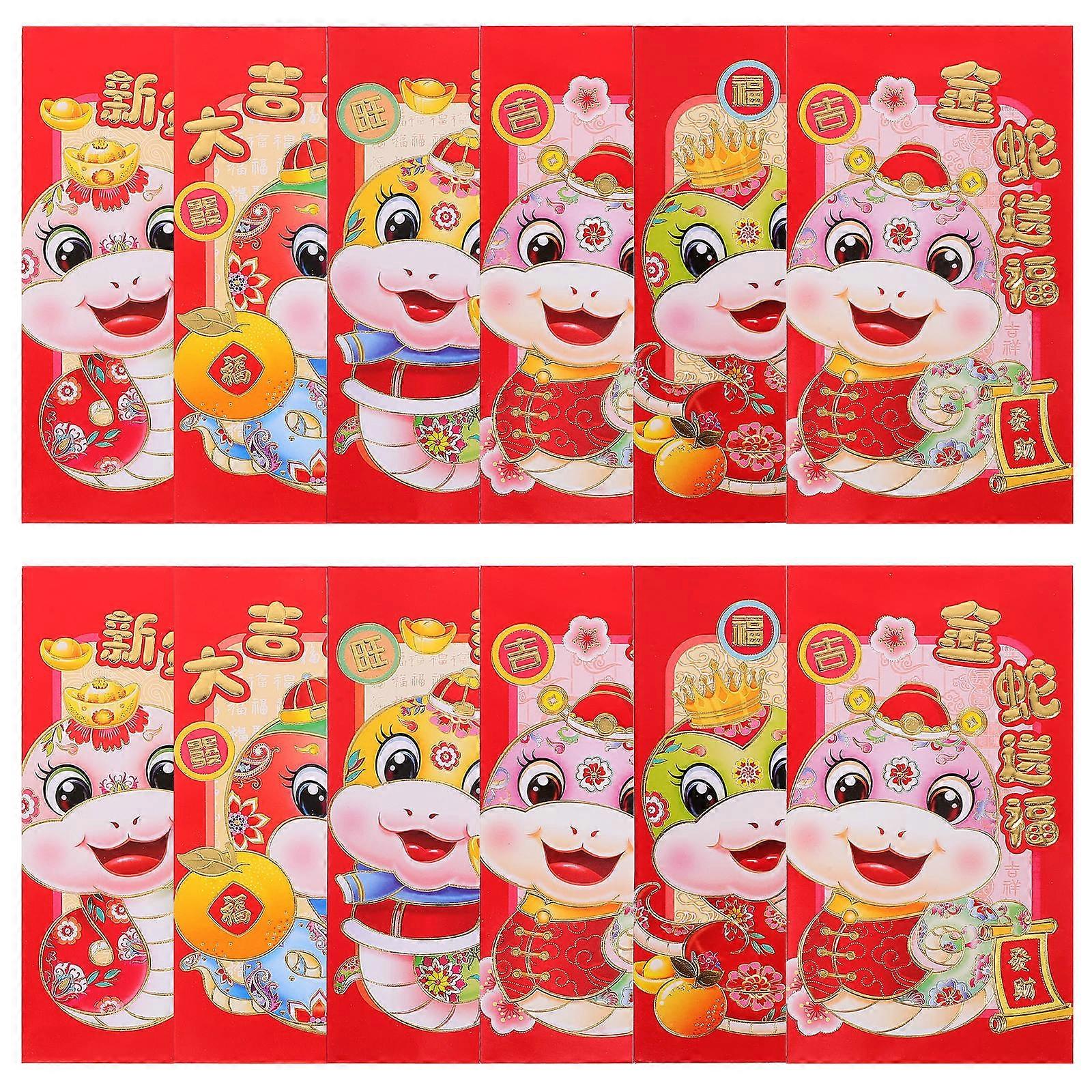 Chinese New Year Red Envelopes Paper for Storage Use 90Pcs