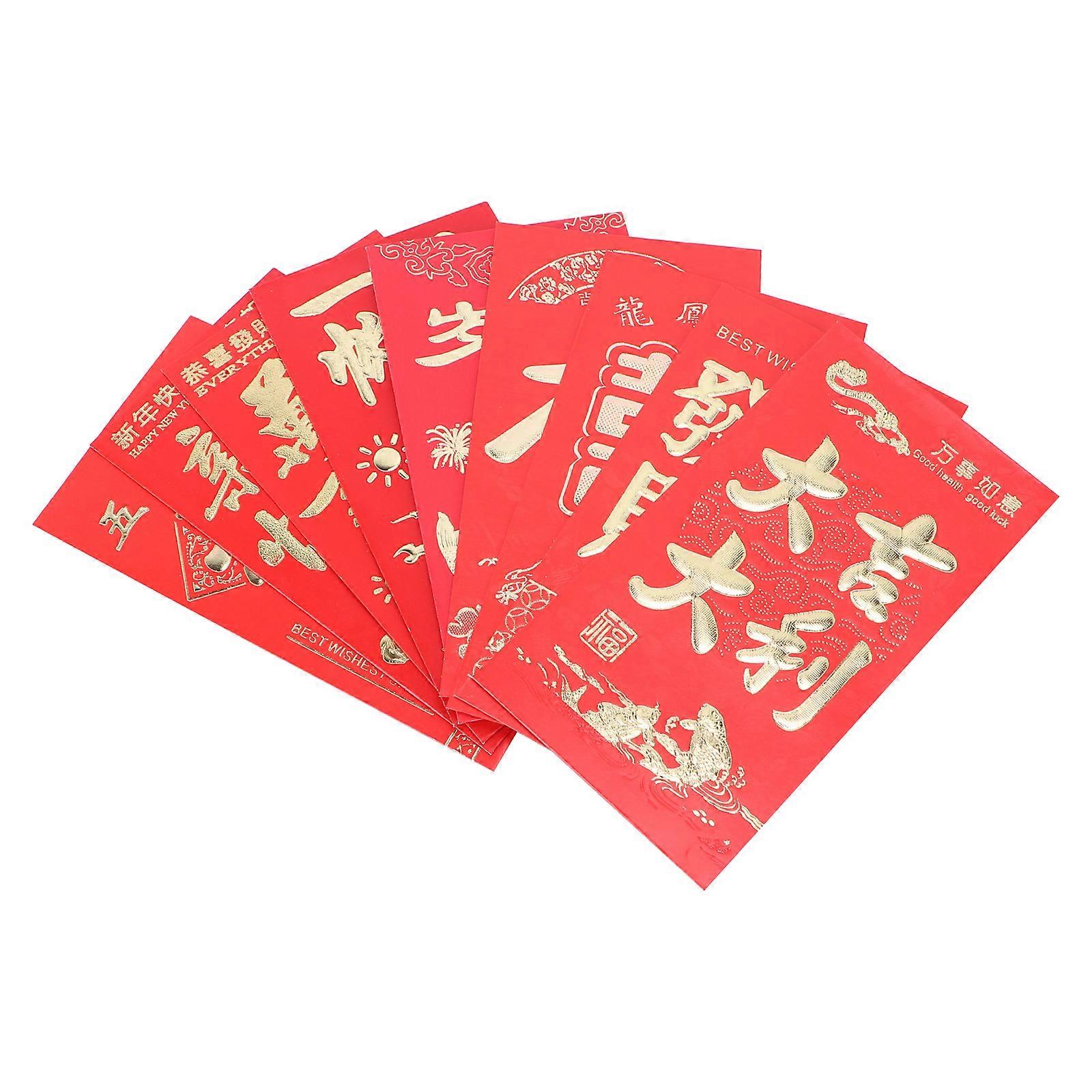 Red Pocket Money Bag for Storage 72Pcs Delicate Gift Envelopes