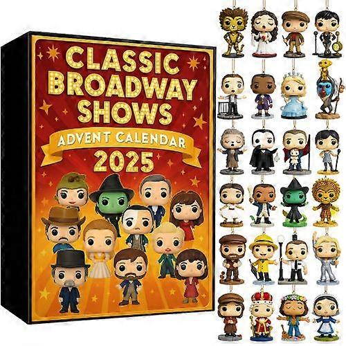 Classic Broadway Shows Advent Calendar 2025, 24 Days Countdown Calendar With Iconic Musical Character Collectibles, Halloween Advent Calendar 2025