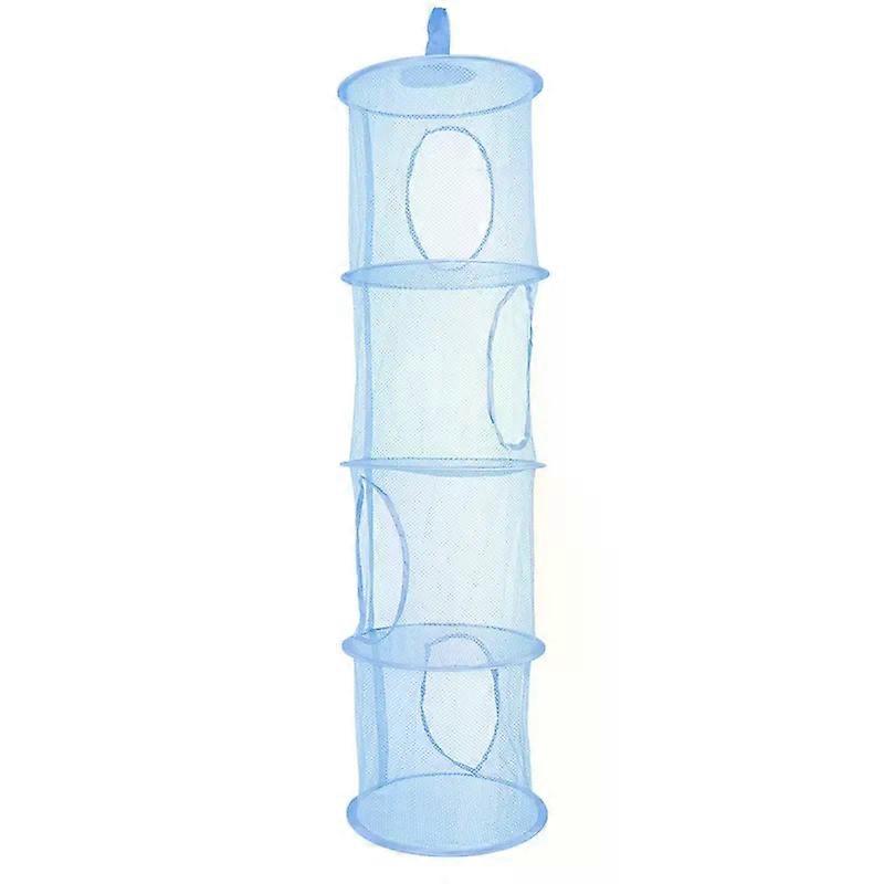 Hanging Mesh Storage Bag Foldable Toy Space Saver Basket 4 Tiers G5AB