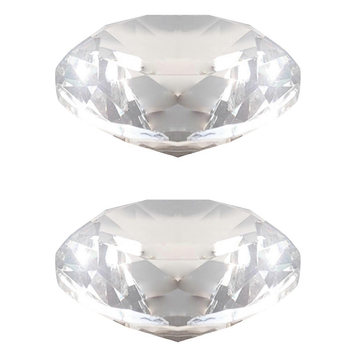 80mm Crystal Diamond Paperweight Decorative A