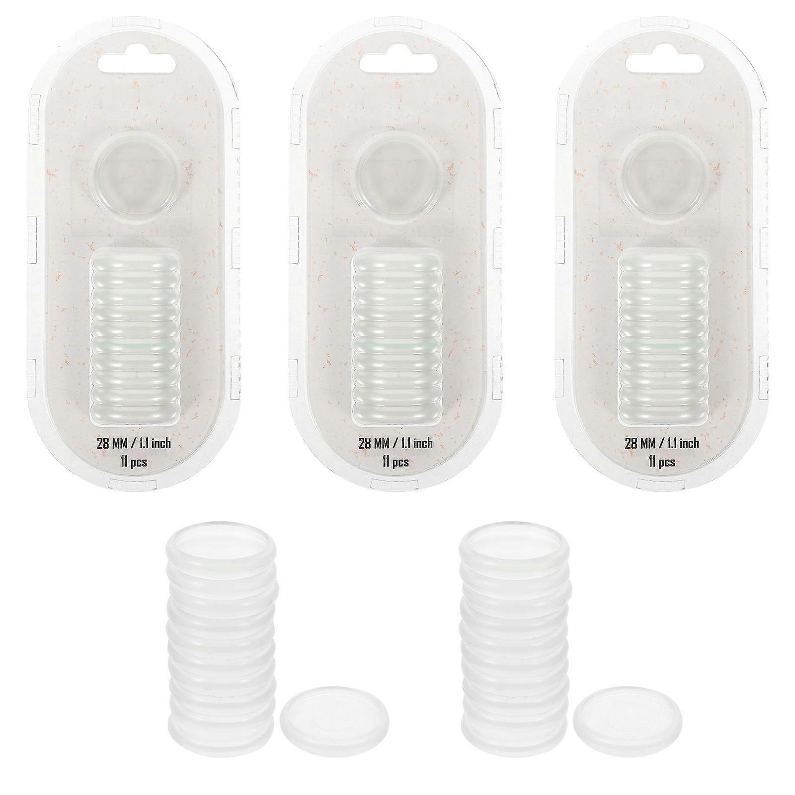 Transparent Binder Discs Binder Buckles for Notebook Binding 55Pcs Plastic ABS