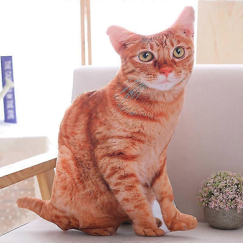 1Pc 50cm Simulation Plush Cat Pillows Soft Stuffed Animals Cushion Sofa Decor Cartoon Plush Toys For Children Kids Gift-Yvan