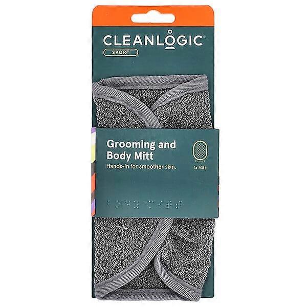 CleanLogic, Sport, Grooming and Body Mitt, Gray, 1 Count