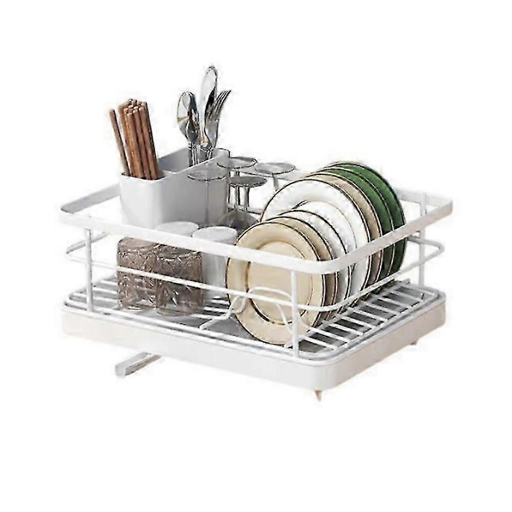 Dish Drying Rack with Large Capacity, Non-Slip Design for Stable Auto-Drain - Easy Install Space-Saving Kitchen Counter Rack