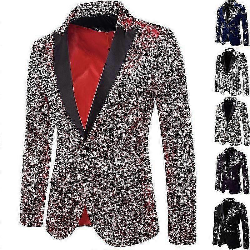 Męska cekinowa marynarka codzienna