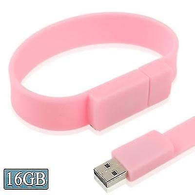 Computer Accessory Sets 16gb Silicon Bracelets Usb 2.0 Flash Disk Pink
