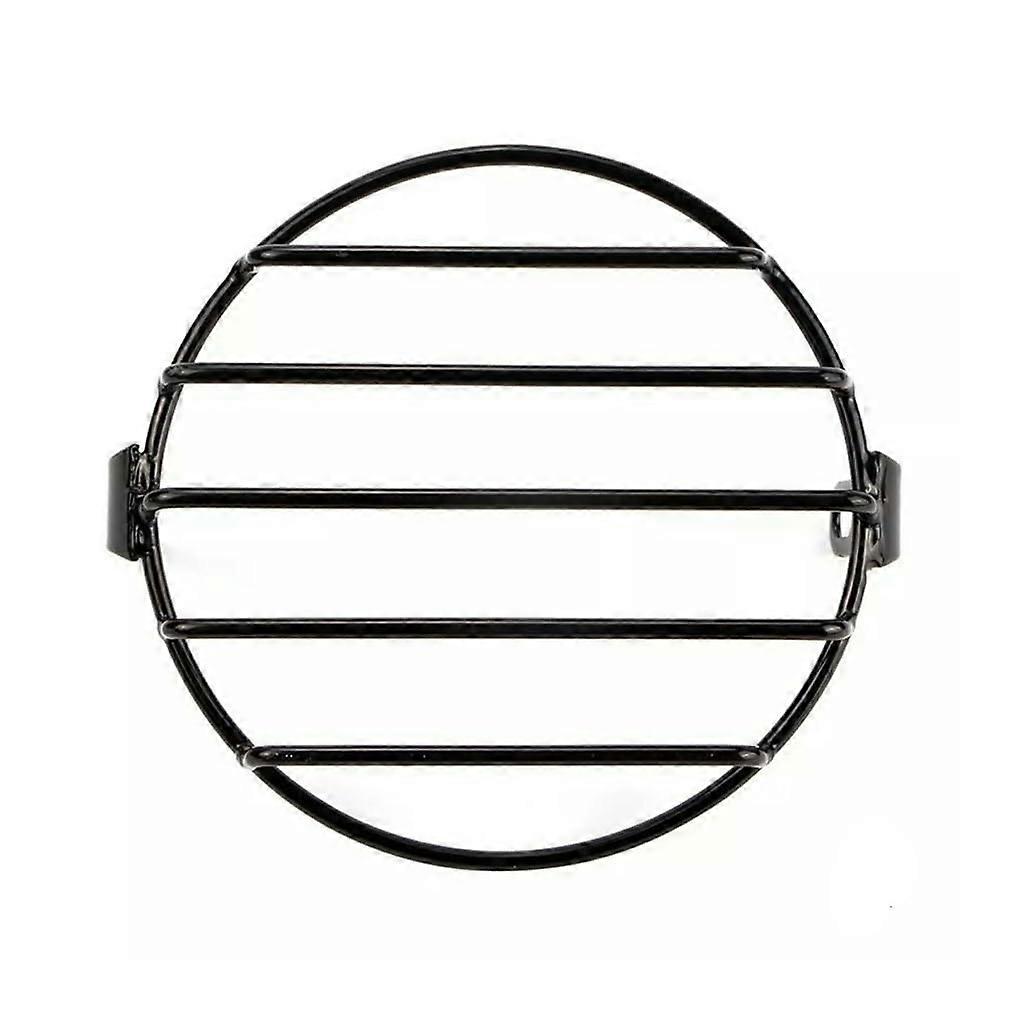 Headlight Grill Cover 7Inch Universal Motorcycle Headlight Protector Metal Lampshade