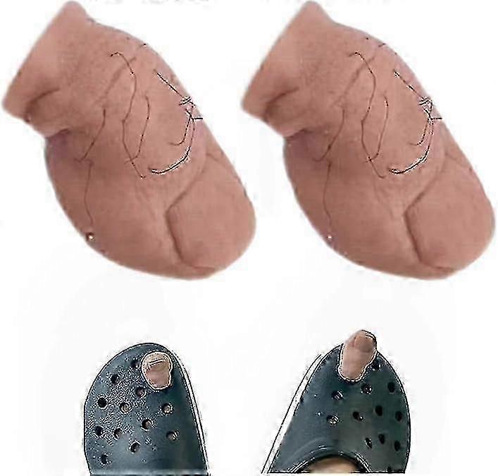 3D přívěsky na špičky bot: Přívěsek s krokodýlím palec s vlasy, ošklivé ozdoby na prsty krokodýlích přívěsků pro kutily - Lucky_B