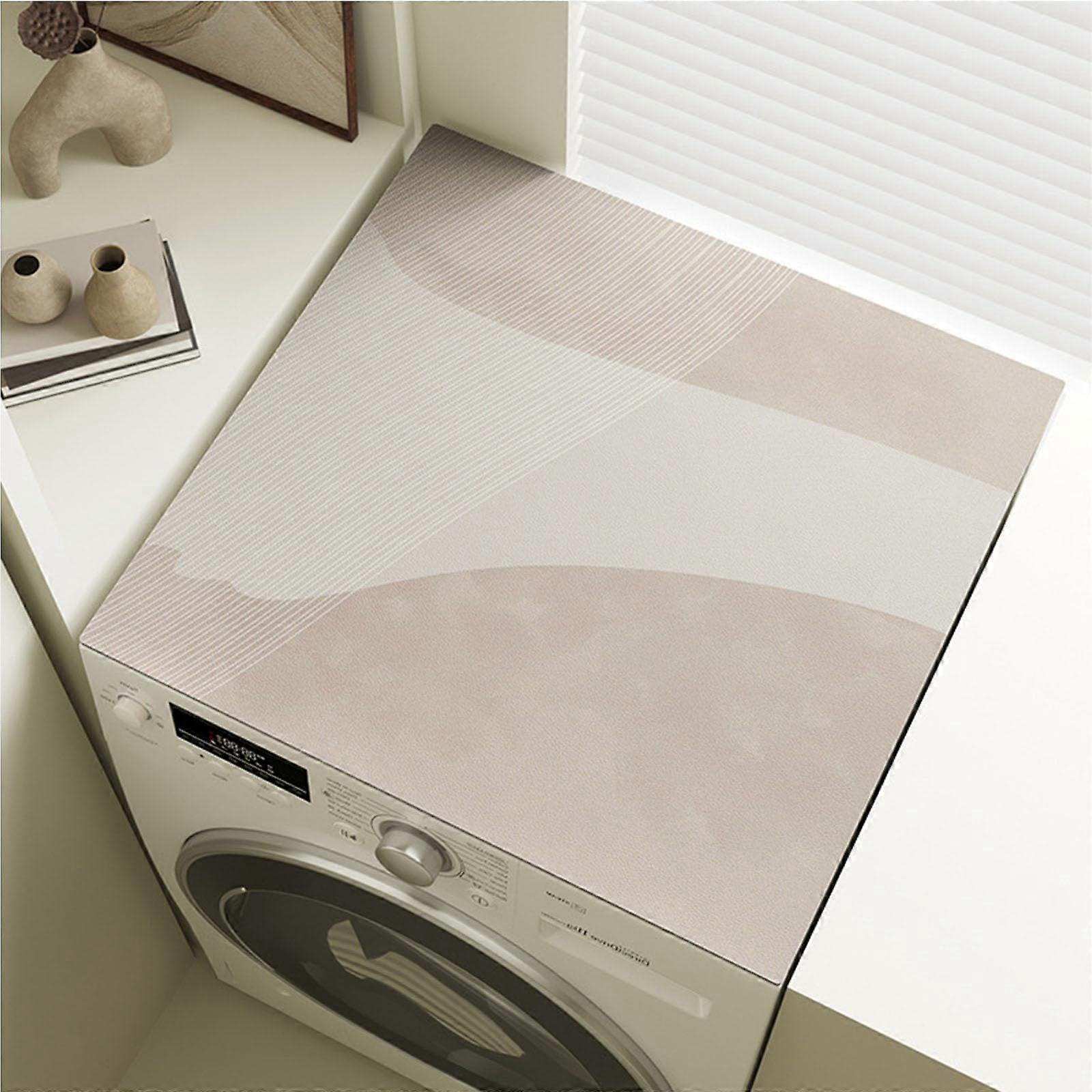 Washer And Dryer  Protector Ellipse Pattern Absorbent QuickDry Silicone Mat AntiSlip DustProof Washer Mat 60x60cm