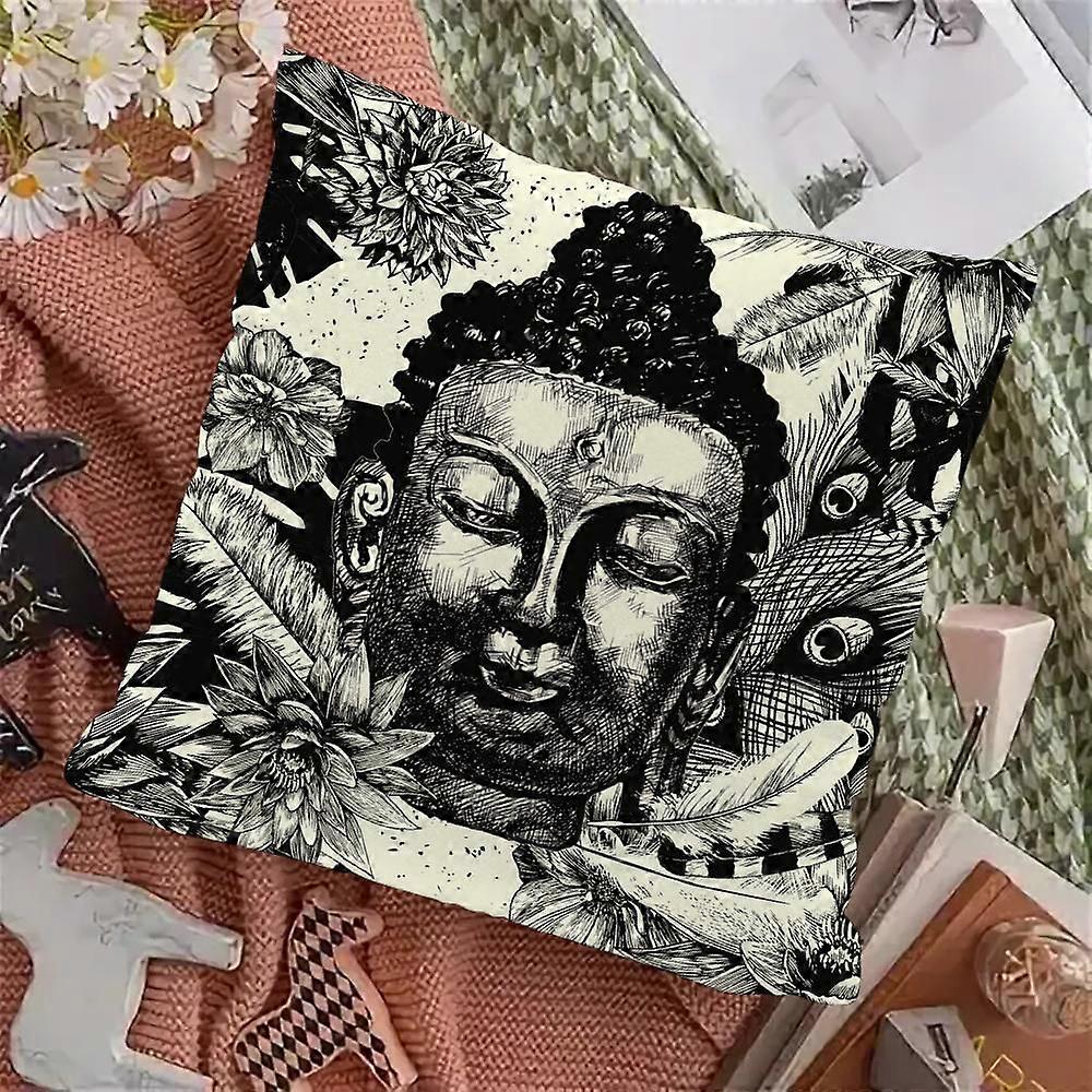 v376仏教クッションカバークッションカバーリビングルームスロー枕カバーソファホームケースgg376のための装飾的な高級装飾枕