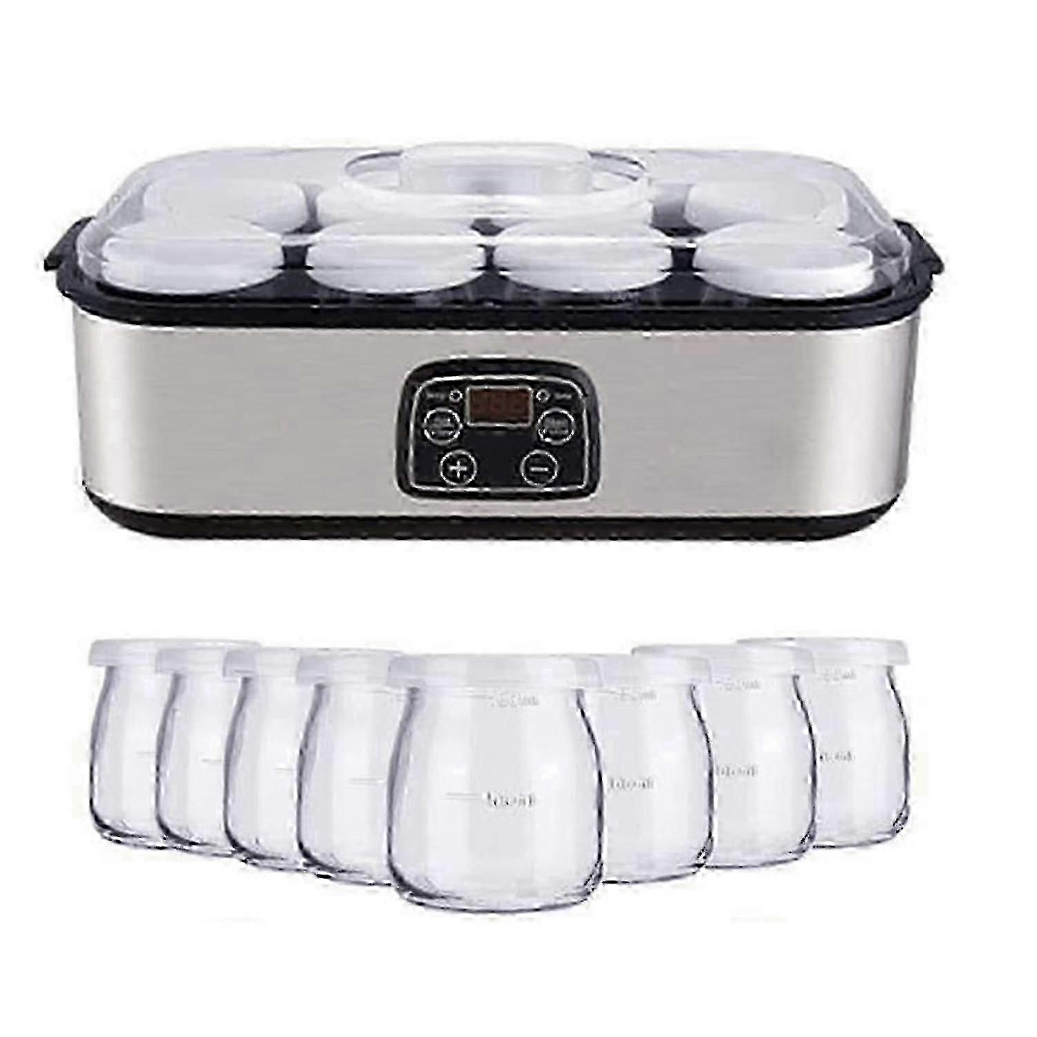 25-26 Probiotic Yogurt Maker, Probiotic Yogurt Maker with Adjustable Temperature & Time Control, Yogurt