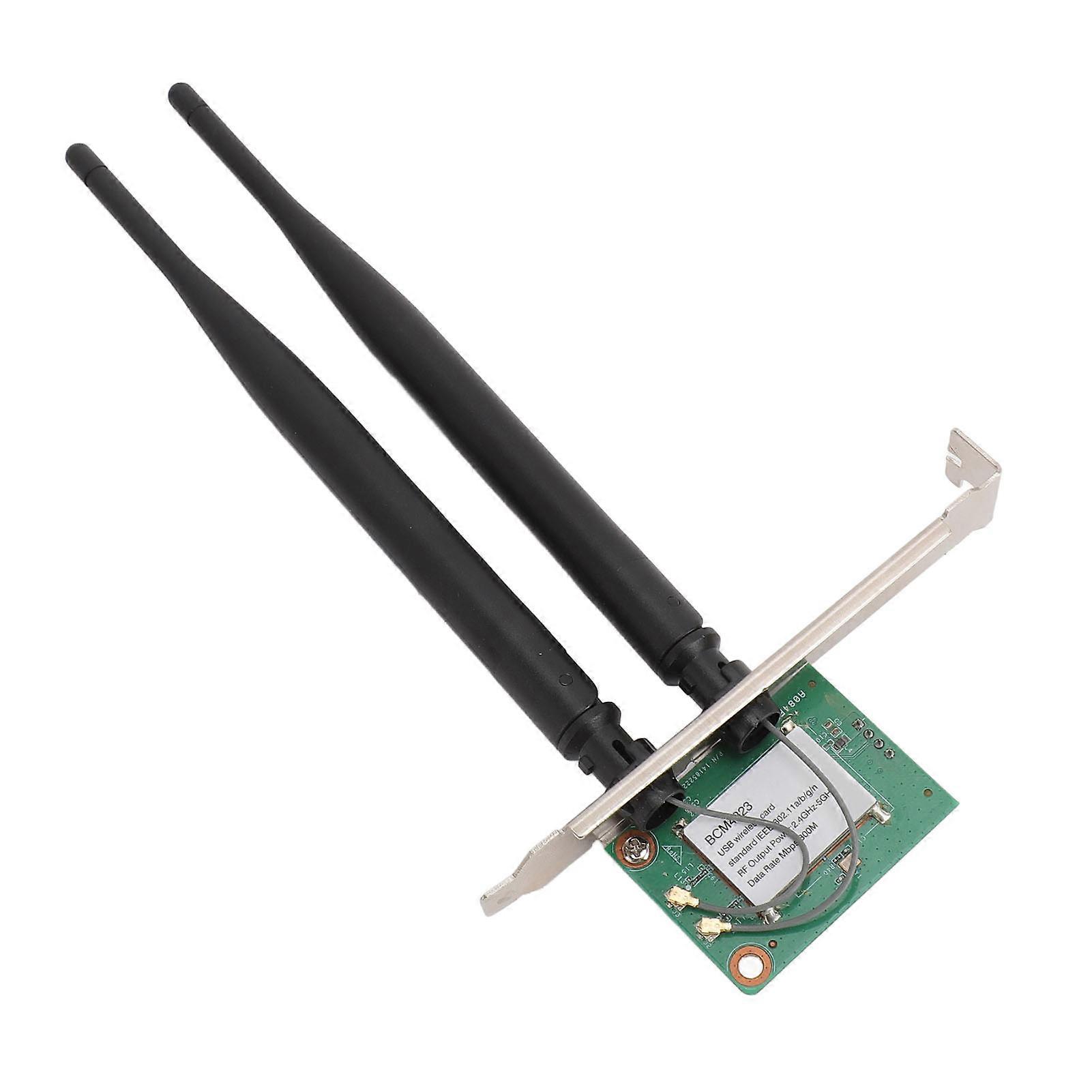 BCM4323 WiFi Card 300Mbps 2.4G 5G Dual Band Built in 9 Pin USB Wireless Network Card Adapter with Dual Antenna for PC 