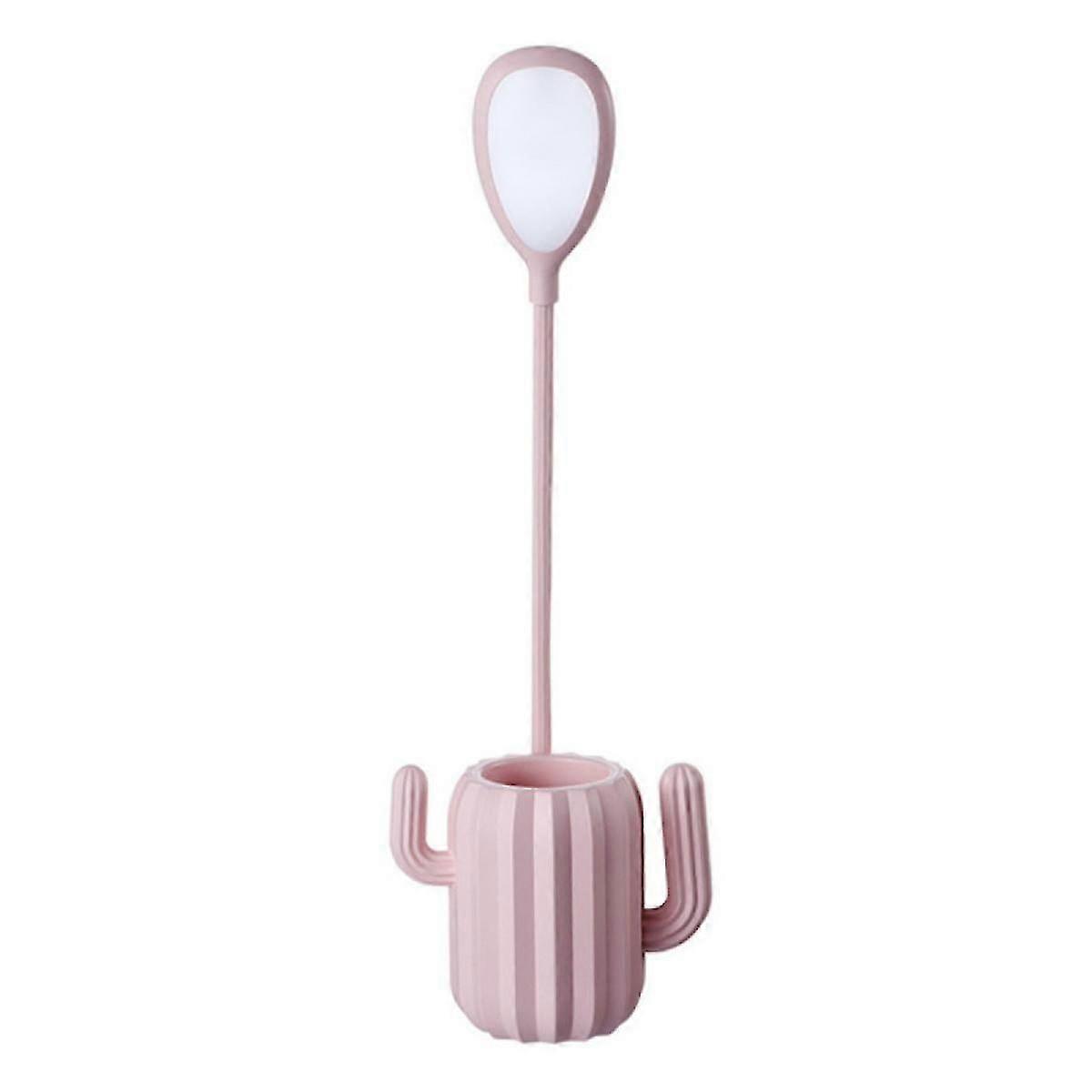 Lamp, cactus, table lamp, pen holder, pink.