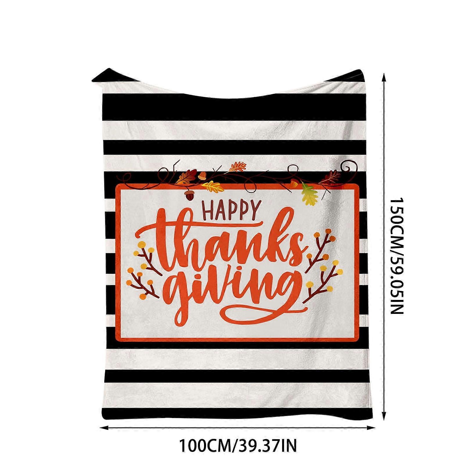Pumpkin Fall Crop Theme Flannel Blanket Thanksgiving Blanket Conditioning Blanket 100x150cm