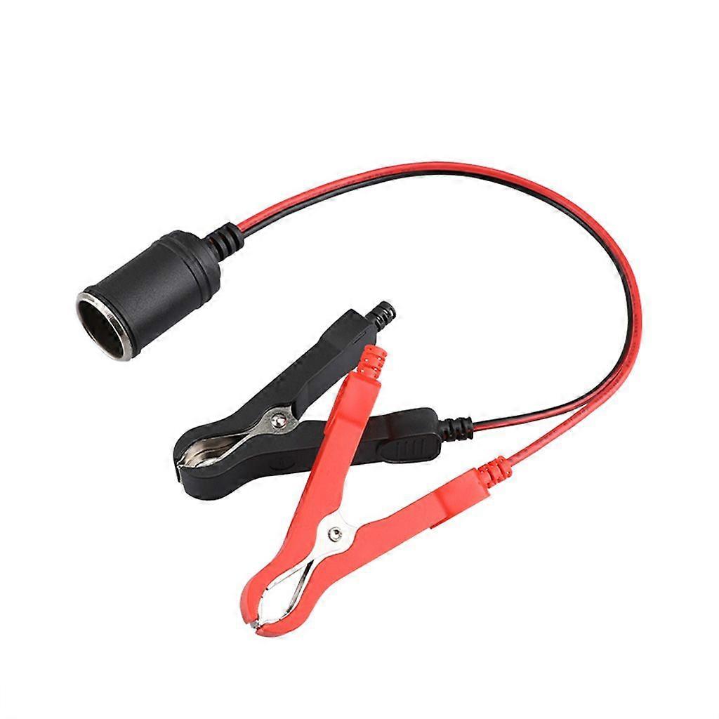 Great Performance Extension Cord Plug Socket 12V 24V with Battery Clamp,Battery Clip-On Car Cigarette Lighter Adapter