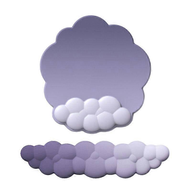 Comfortable Cloud-patterned Keyboard Wrist Support Anti Slip Soft PU Mouse Pad