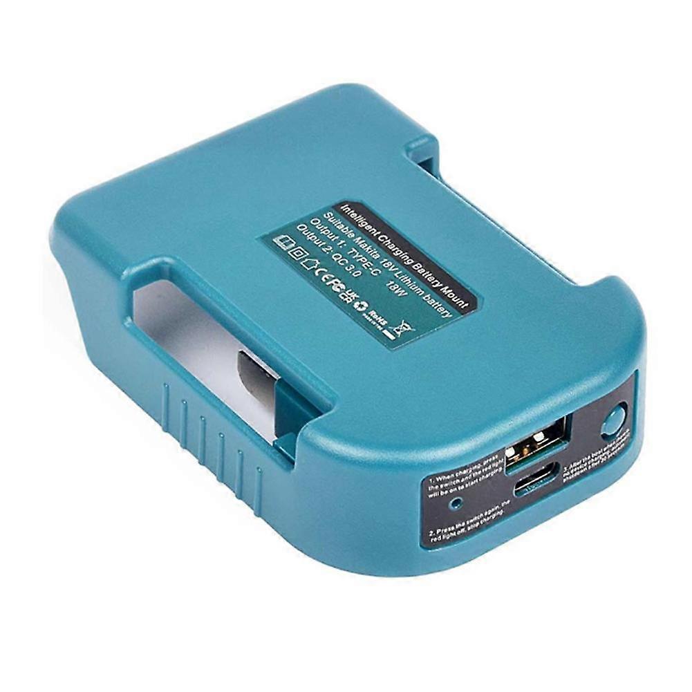 Usb Power Bank Adapter For 18V Li-Ion Battery Rack Holder Usb Type-C Output