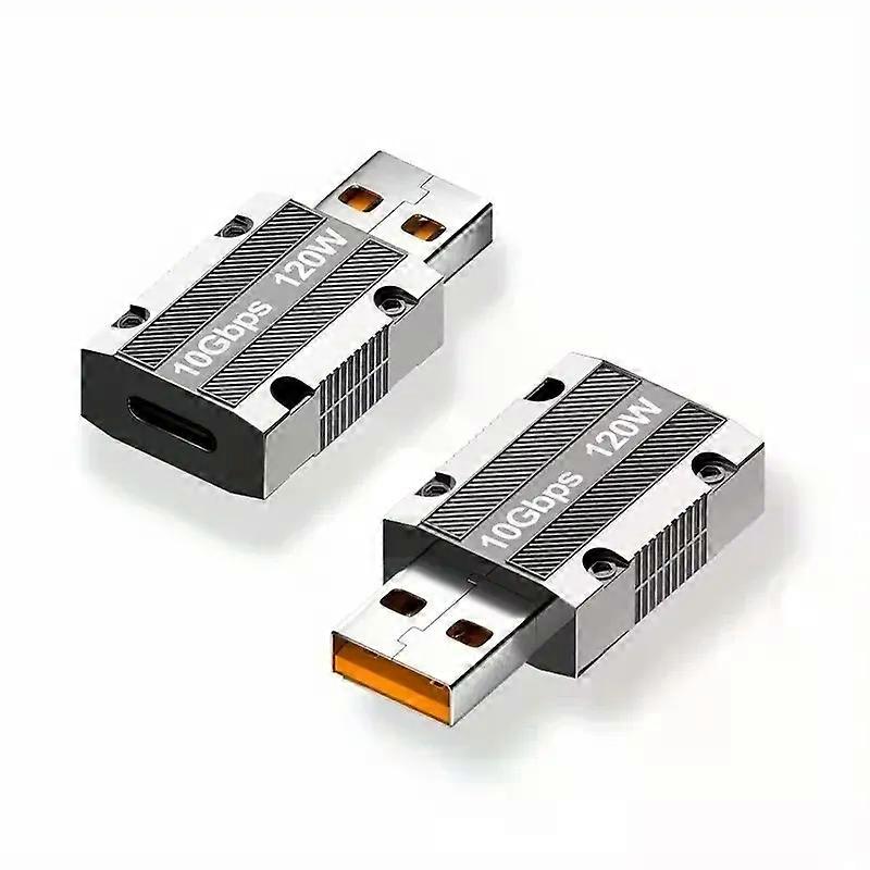 120W 6A Type C Female to USB A Male OTG Adapter Fast Charging Data Converter USB 31 Gen2 10Gbps Data Transmission Converter