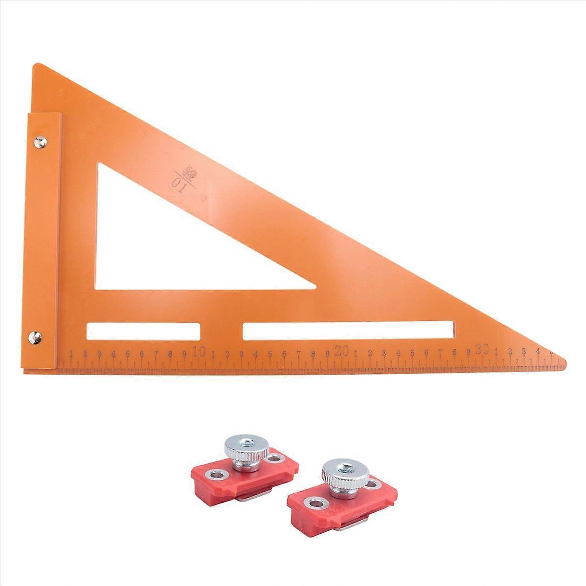 Multipurpose Triangles Ruler with Positioning Slide Universal Measuring Marking Tool for Carpenters,