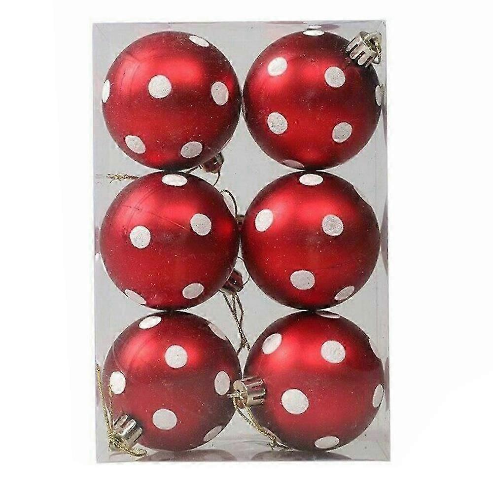 6pcsクリスマスツリーボールボーブルズクリスマスツリーハンギングオーナメントホームパーティーの装飾