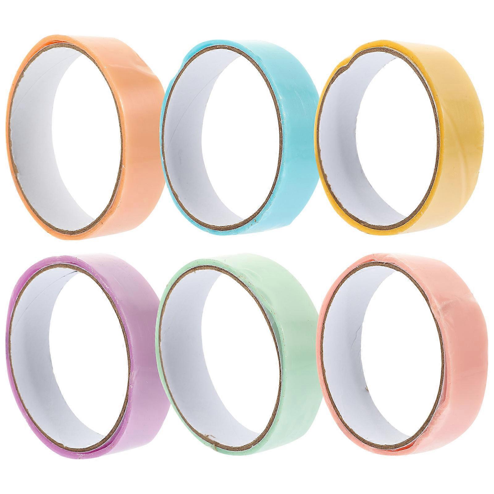 Assorted Color Sticky Ball Tape for Decompression with 6 Rolls Included