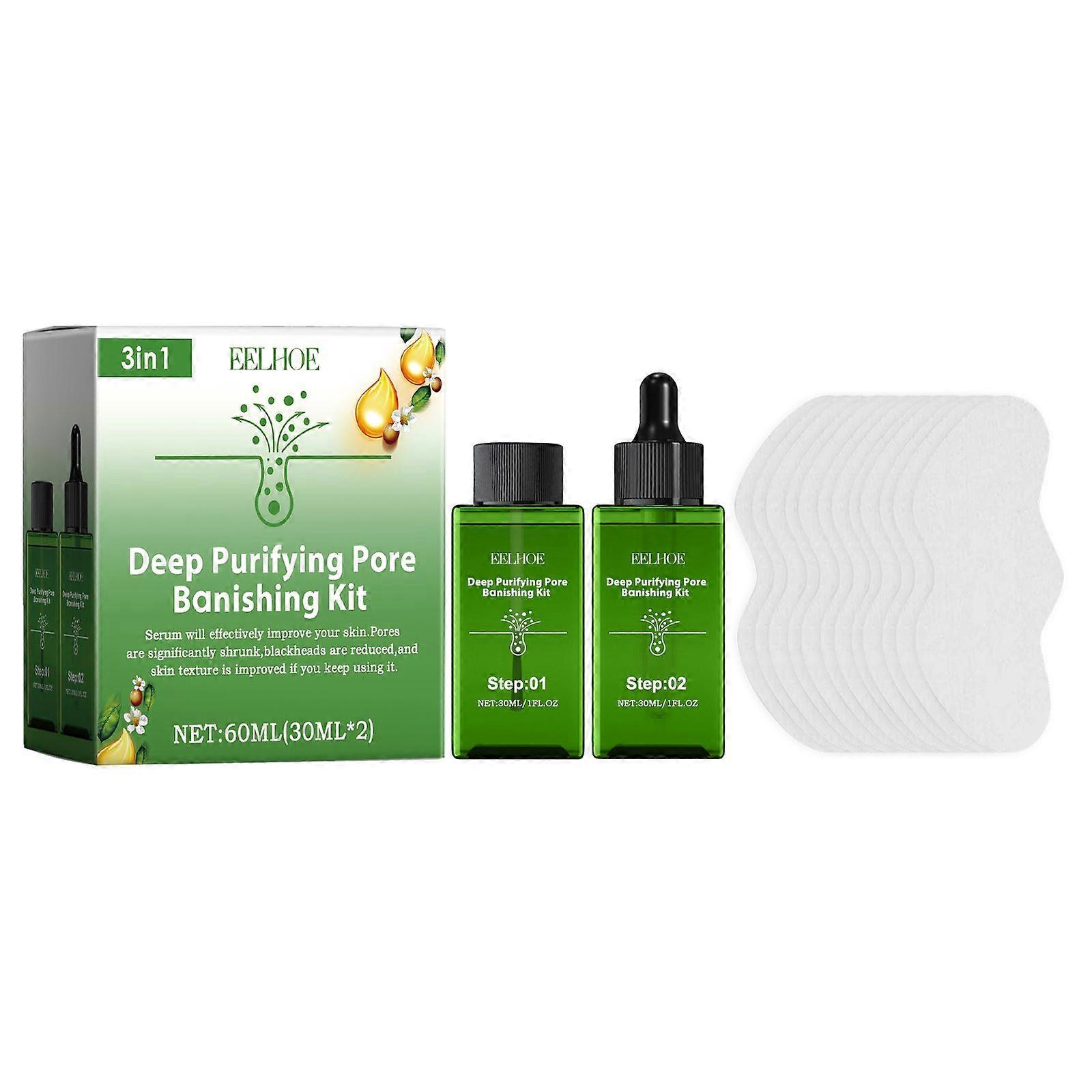EELHOE Deep Purifying Pore Banishing Kit, Pore Thinning And Blackhead Remover Moisturizing Essence