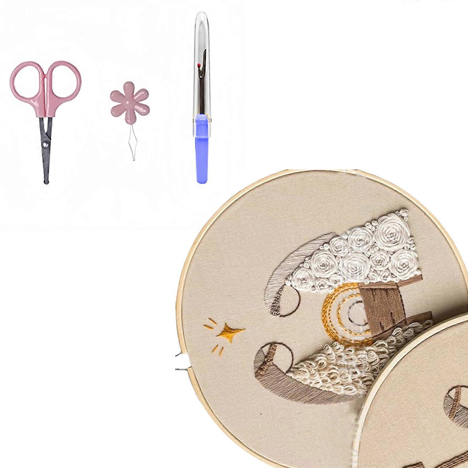Religious Embroidery Set with Instruction for Beginner Handmade Craft Includes Instruction Embroidery Hoop Thread Needle Multicolor
