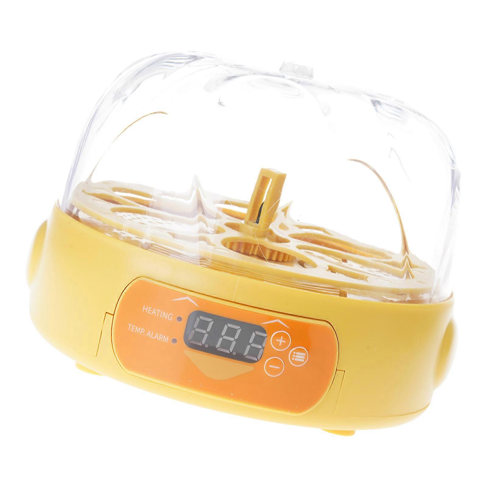 6 Eggs Chicken Bird Incubator Hatching Machine for Hatching Chicken Duck Quail Automatic Intelligent Farm Supplies  Yellow